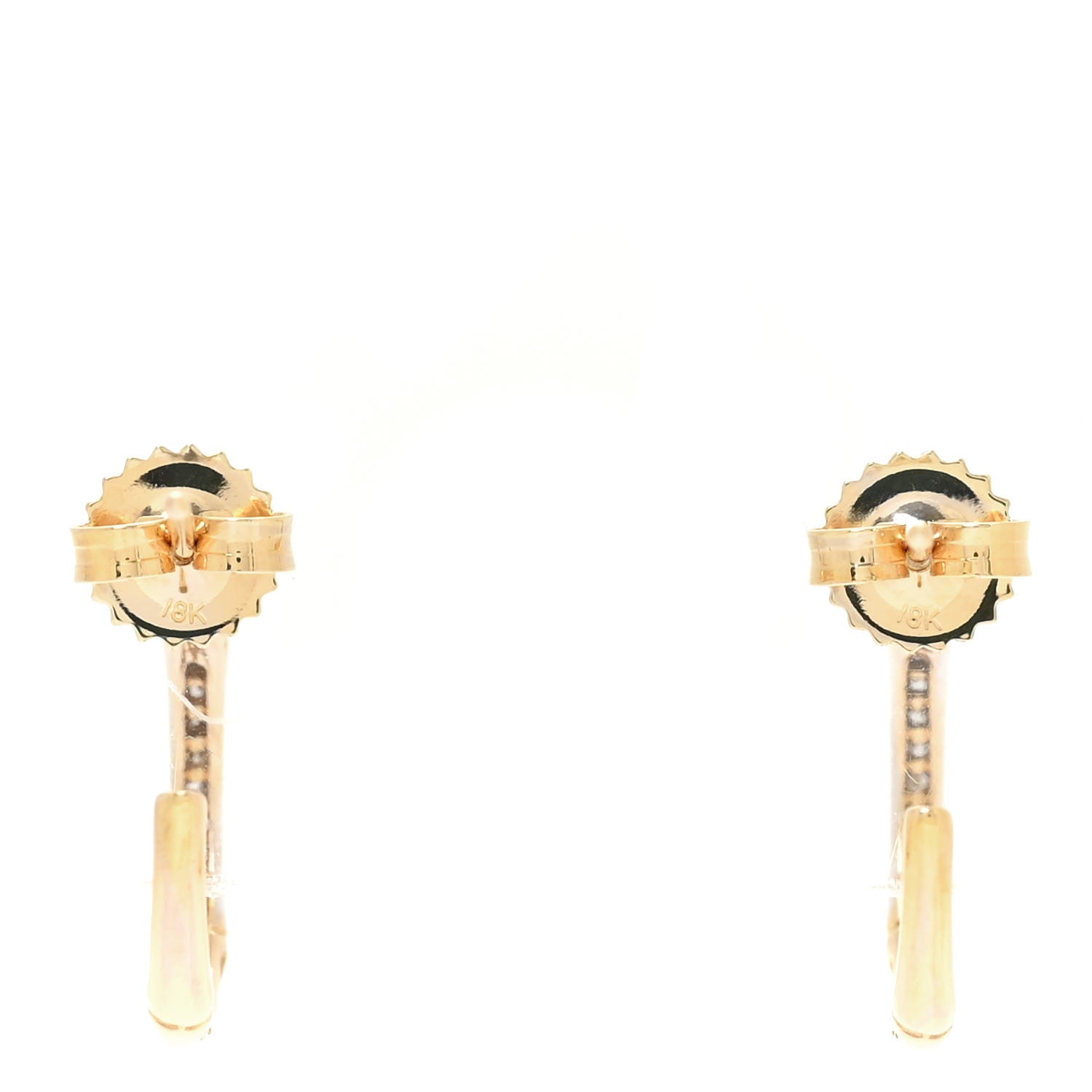John Hardy 18K Yellow Gold Diamond XS Bamboo Hoop Earrings 4 of 6