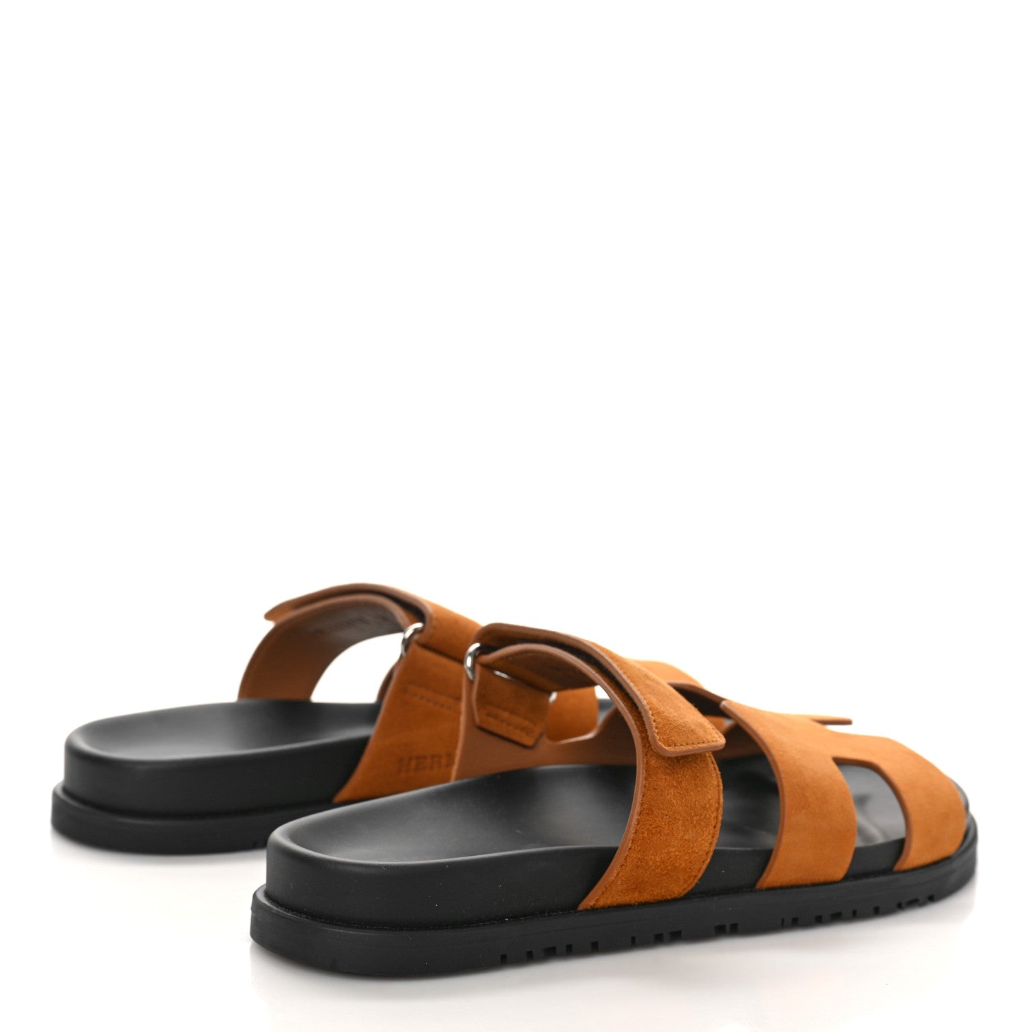 Hermes Suede Goatskin Womens Chypre Sandals 38 Naturel 3 of 10