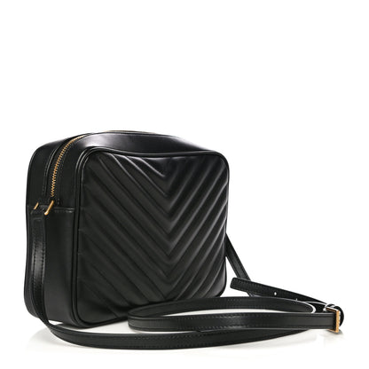 Saint Laurent Calfskin Matelasse Monogram Lou Camera Bag Black 2 of 10