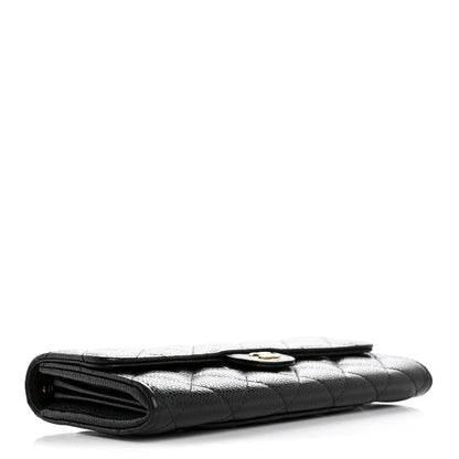 Chanel Caviar Quilted Large Gusset Flap Wallet Black 4 of 8