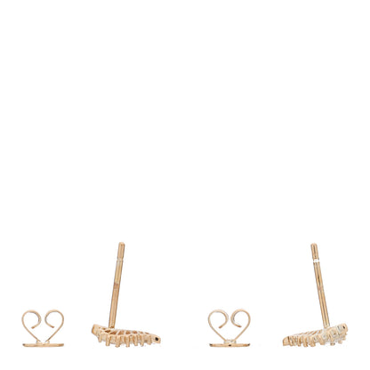 Anita Ko 18K Rose Gold Diamond Small Palm Leaf Earrings 3 of 4