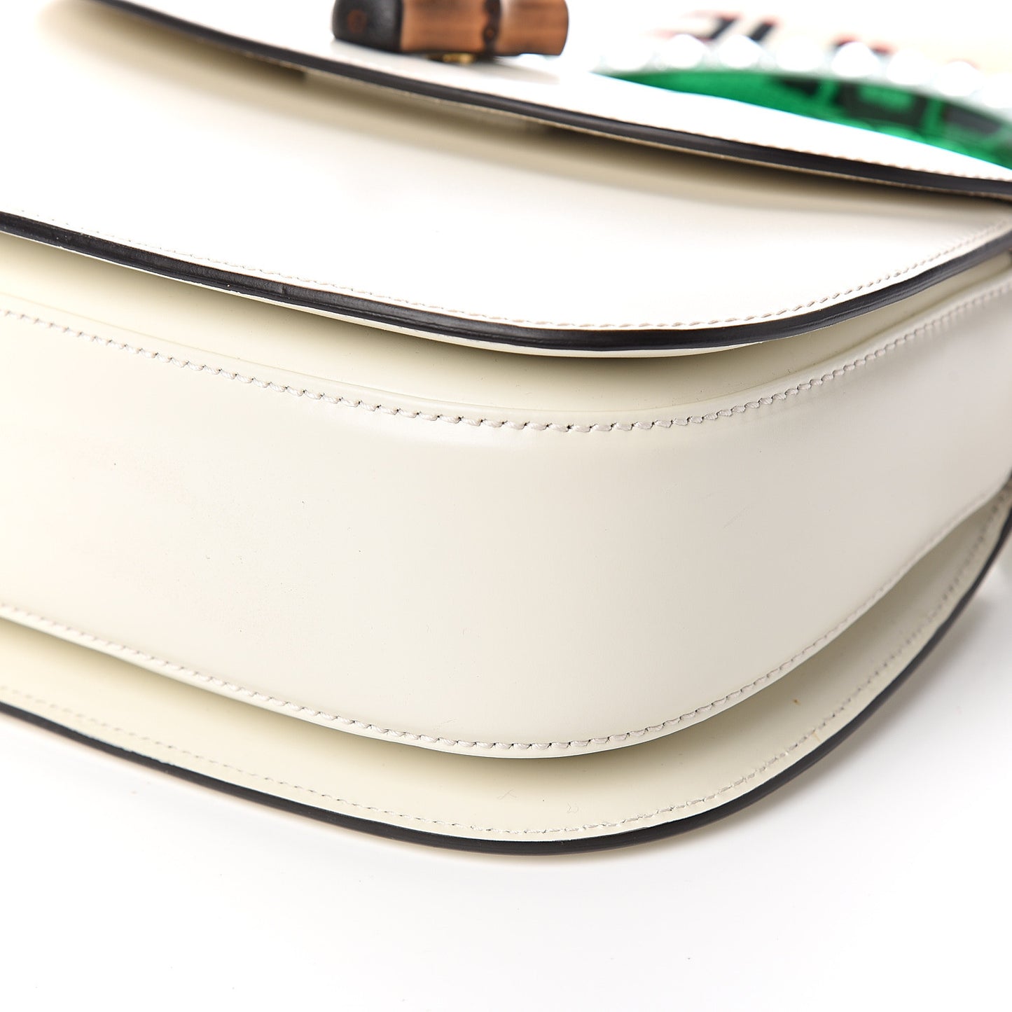 Calfskin Plexiglass Medium Classic 2 Top Handle Bag White