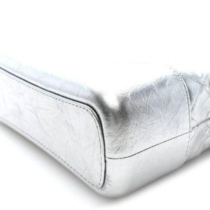 Chanel Metallic Lambskin Calfskin Quilted Medium Gabrielle Hobo Silver 10 of 10