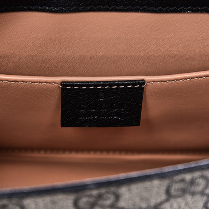 Gucci GG Supreme Monogram Goatskin Pearl Mini Fox Broche Bamboo Top Handle Bag Beige Ebony Black Hibiscus Red Mystic White 8 of 14