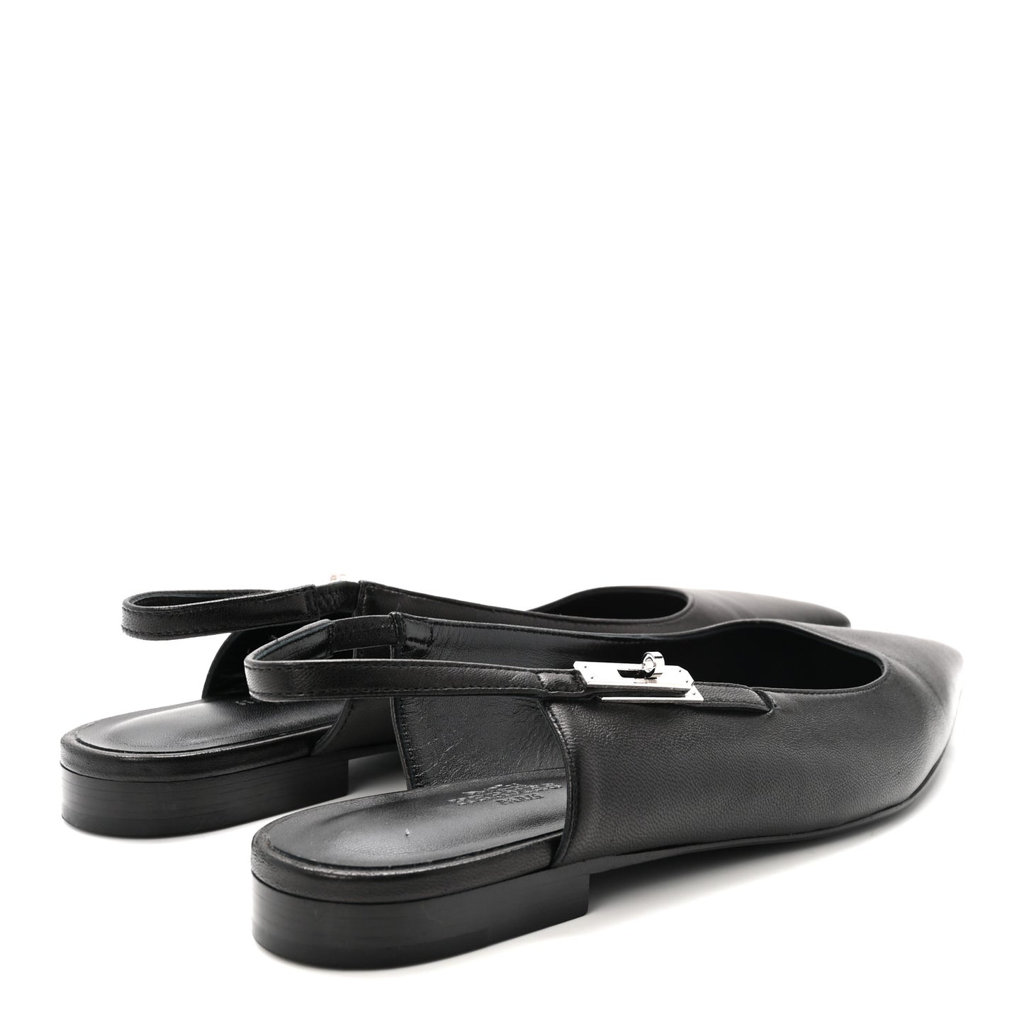 Nappa Lovely Slingback Flats 37.5 Black