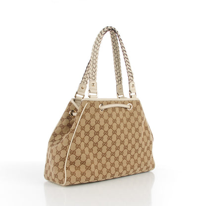 Gucci Monogram Medium Peggy Braided Tote Off White 4 of 7