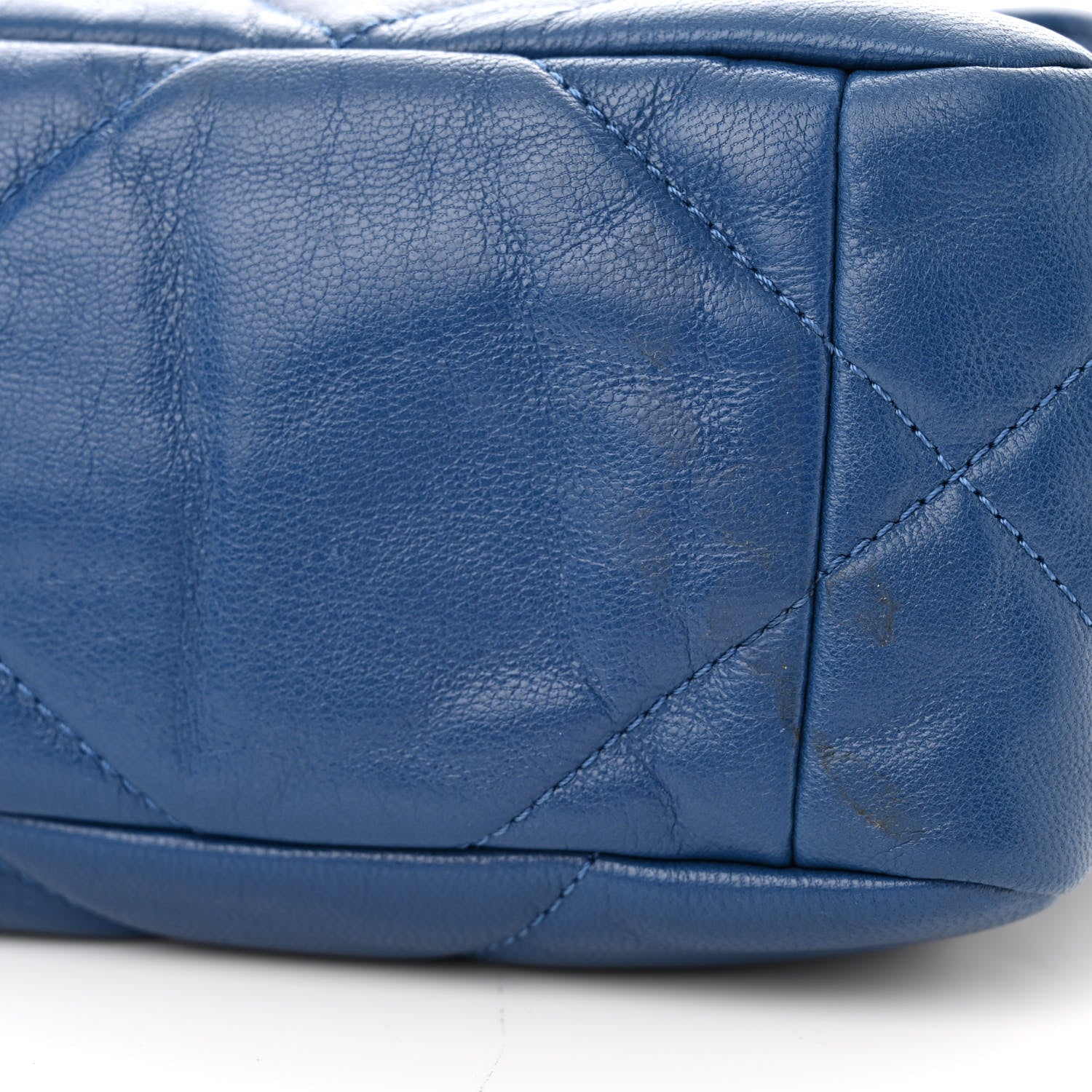 Chanel Goatskin Quilted Medium Chanel 19 Flap Dark Blue 14 of 14