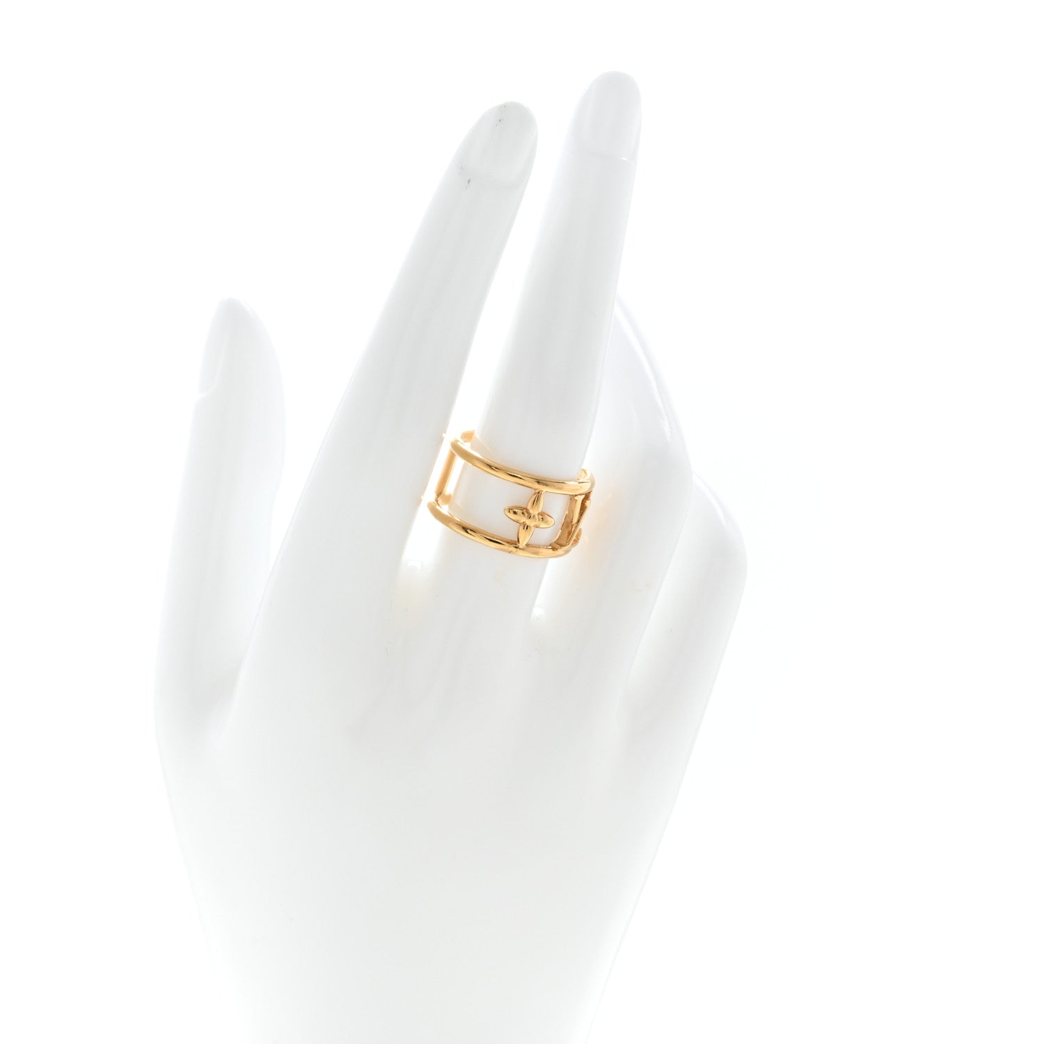 Louis Vuitton Metal LV Iconic Ring L Gold 2 of 5