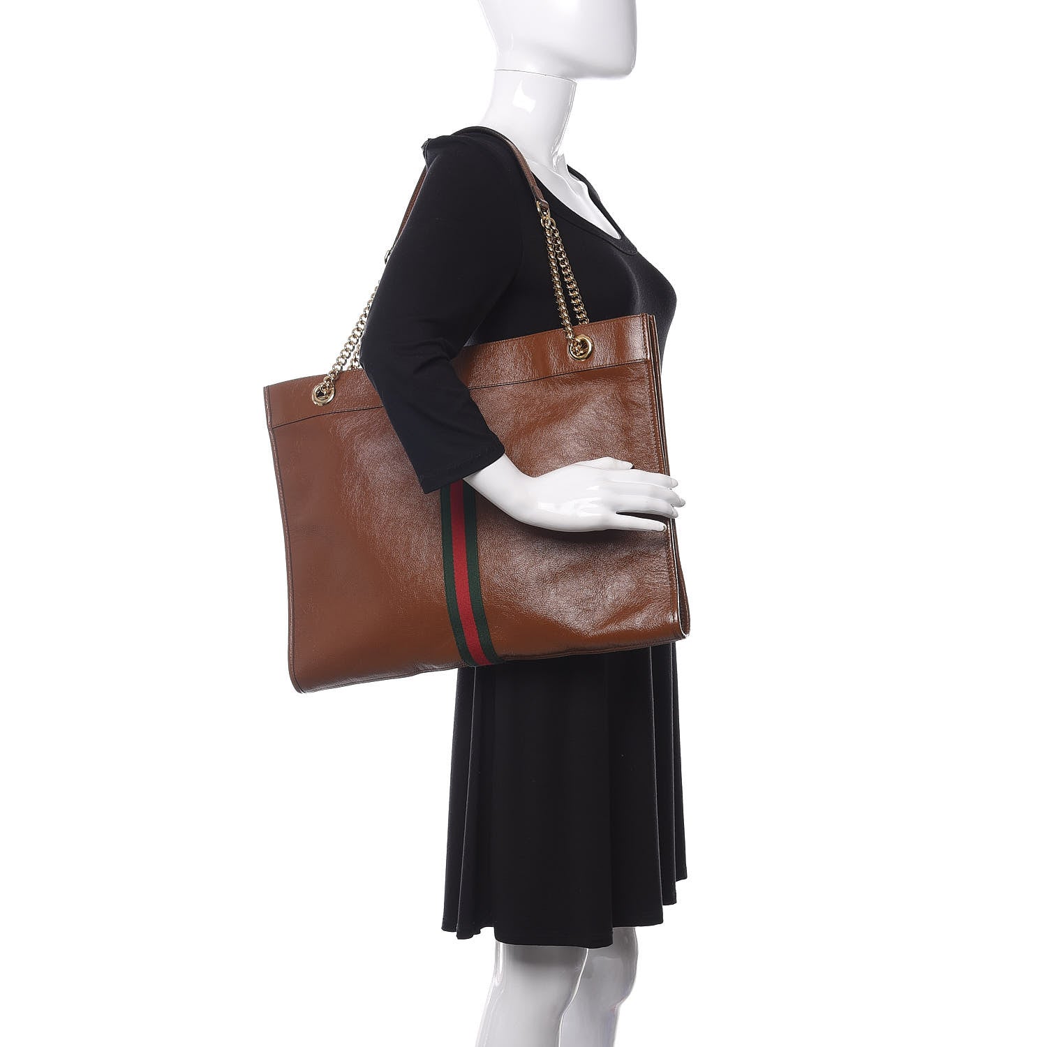 Gucci Calfskin Large Rajah Chain Tote Cuir 2 of 11