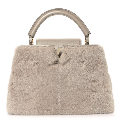 Louis Vuitton Mink Goatskin Capucines BB Beige 1 of 10