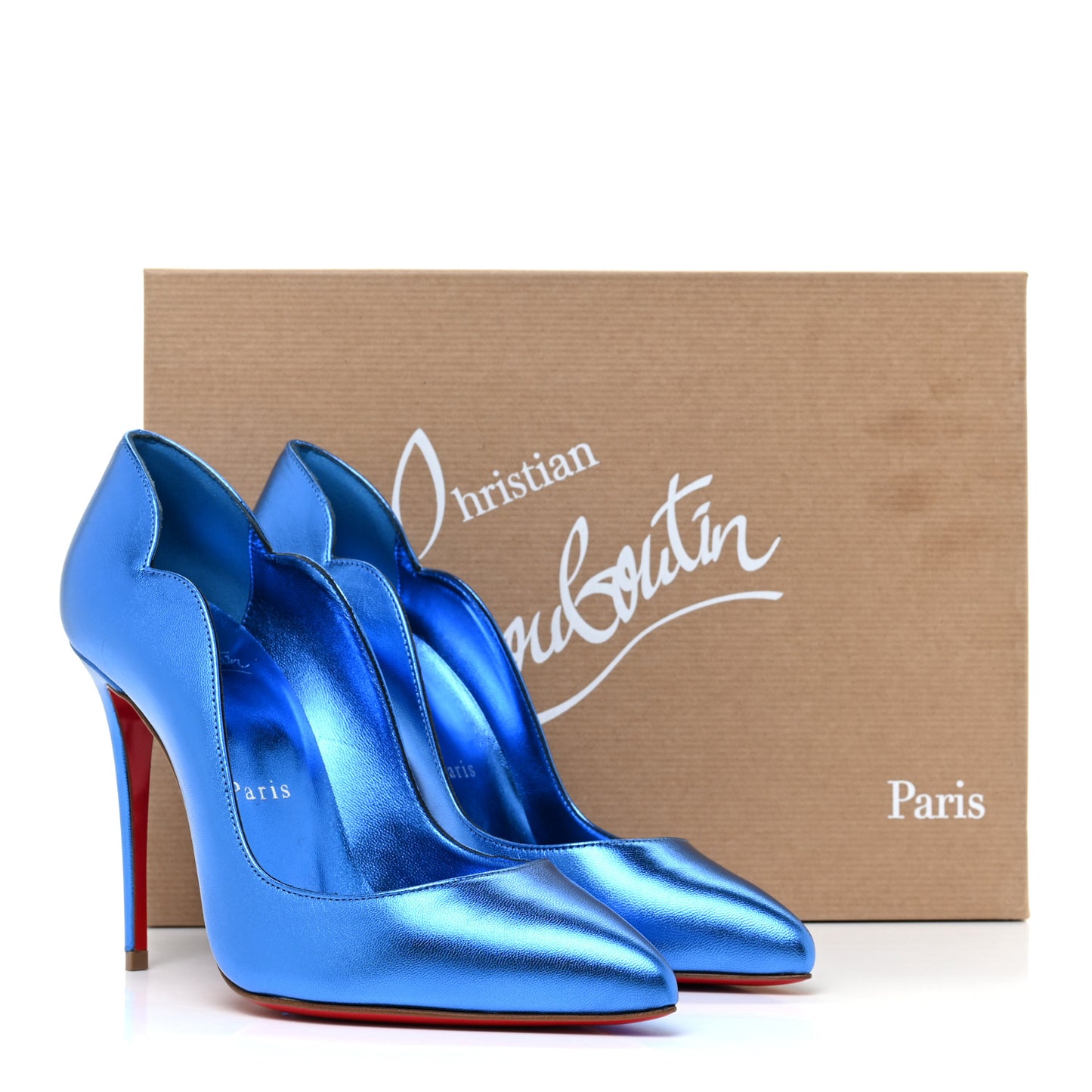 Metallic Patent Hot Chick 100 Pumps 35.5 Blue