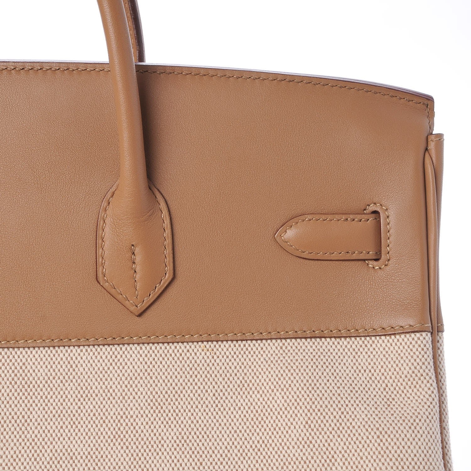 Hermes Swift Toile Birkin 35 Biscuit 15 of 38