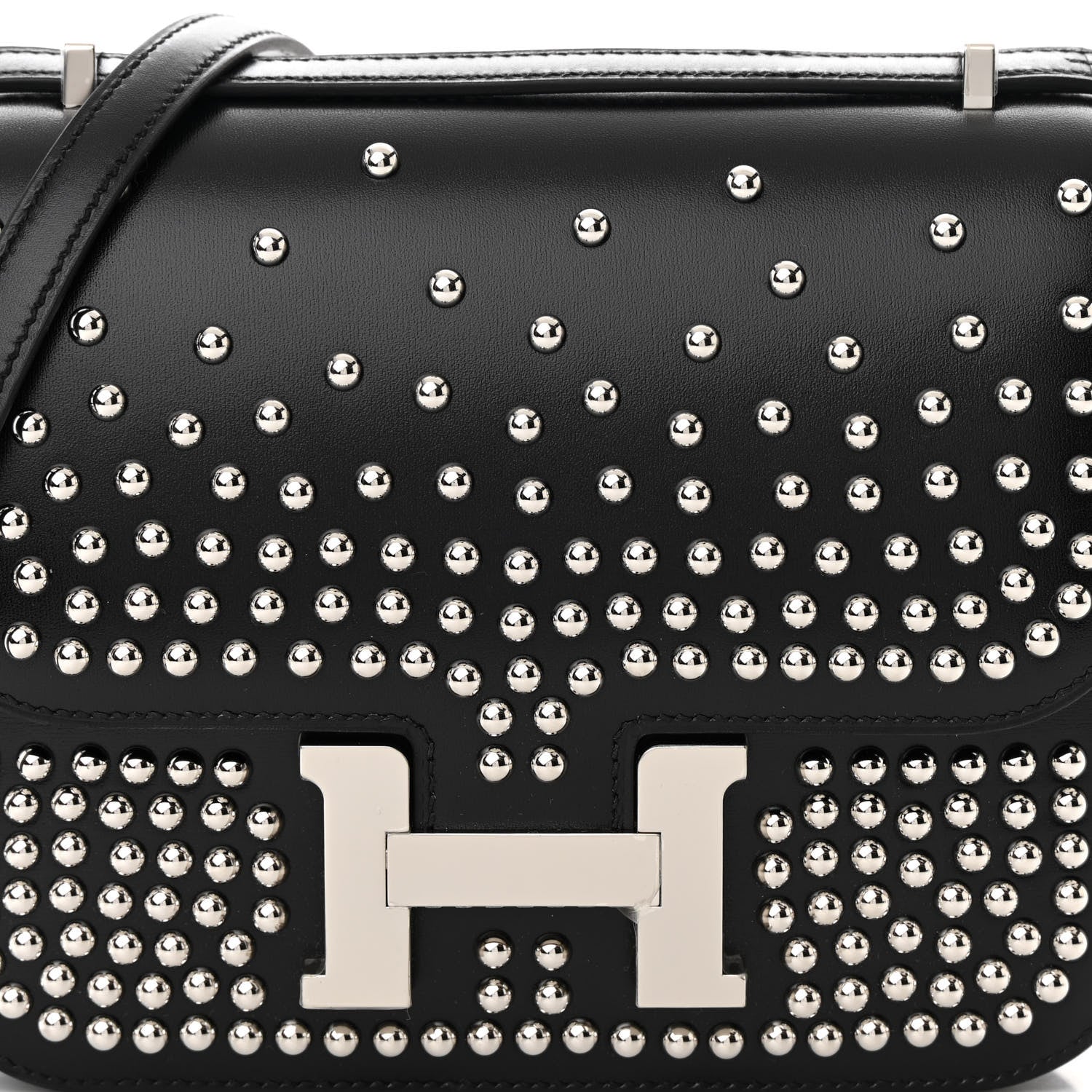 Hermes Box Studded Clouté Constance 18 Black 9 of 13