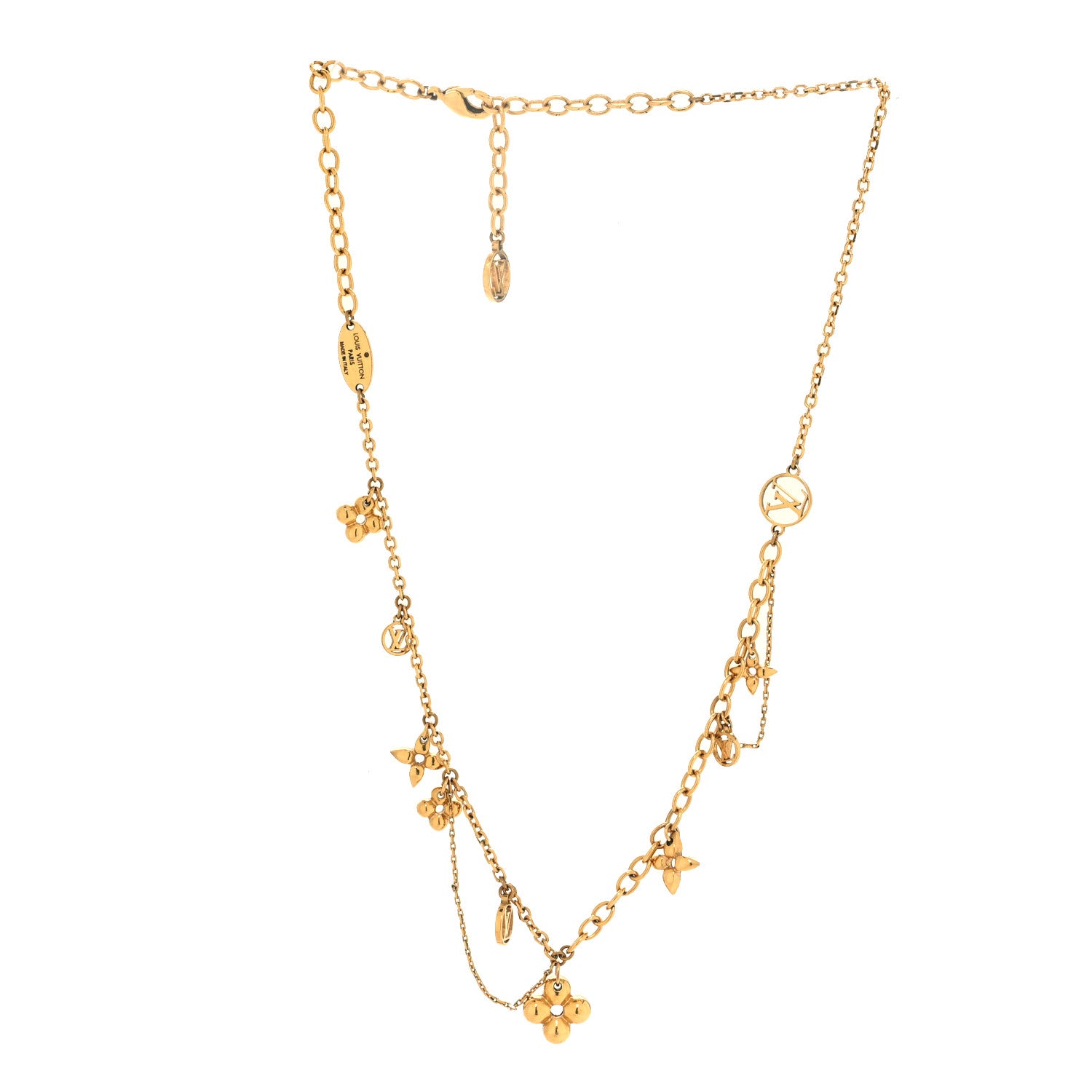 Louis Vuitton Metal Blooming Supple Necklace Gold 3 of 6
