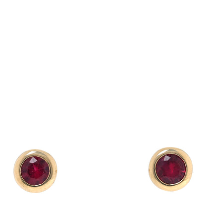 Tiffany 18K Yellow Gold Ruby .22ctw Elsa Peretti Color By The Yard Earrings 1 of 4