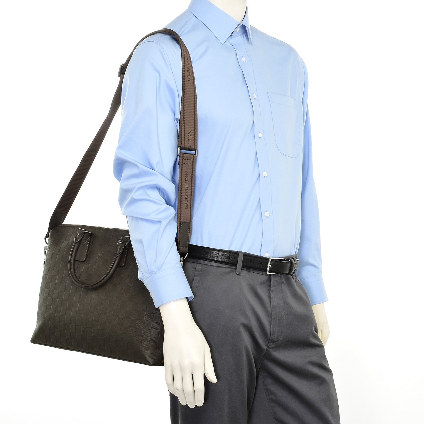 Damier Infini Porte-Documents Jour Granit