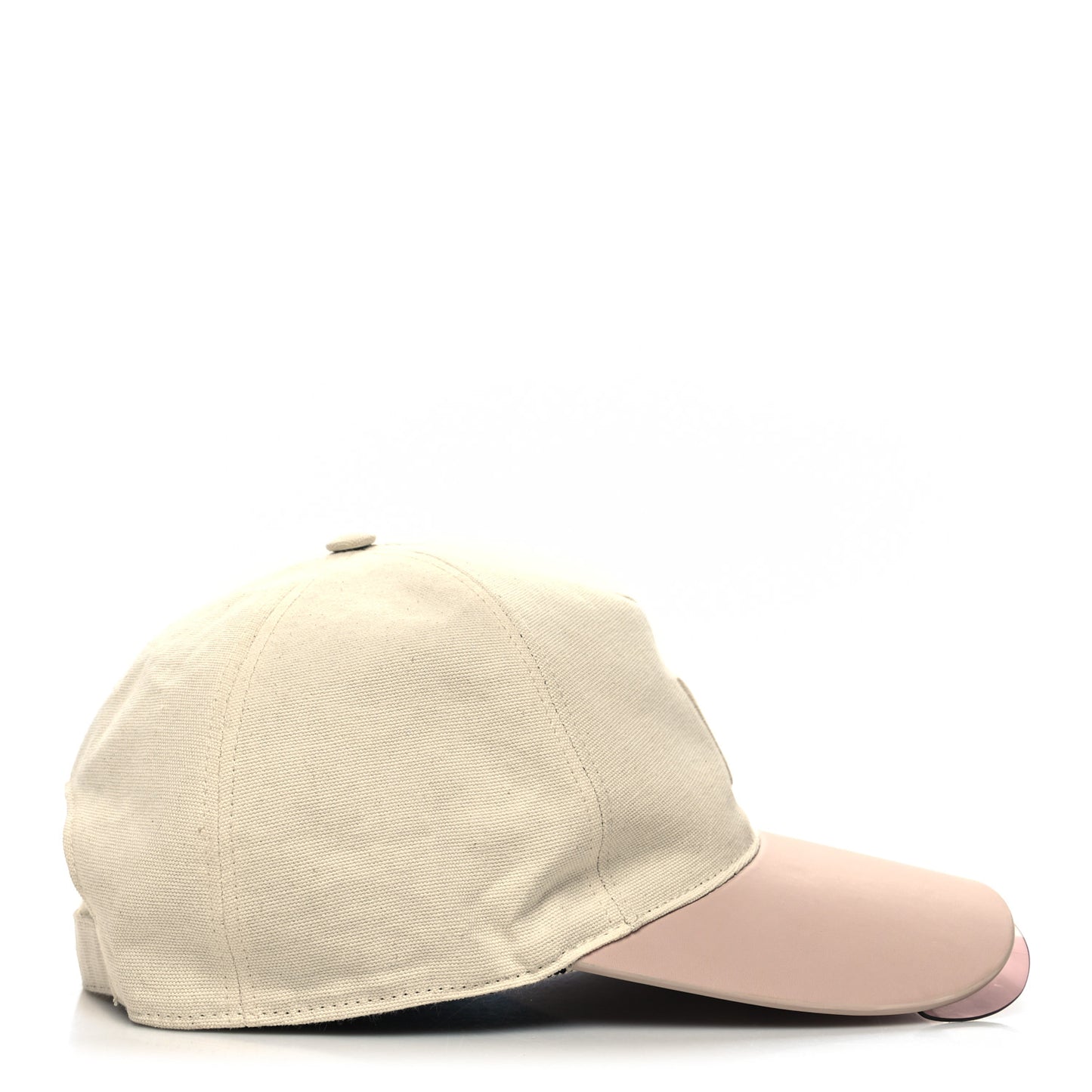 Cotton Calfskin Fs Fendi Eyecap Hat Beige