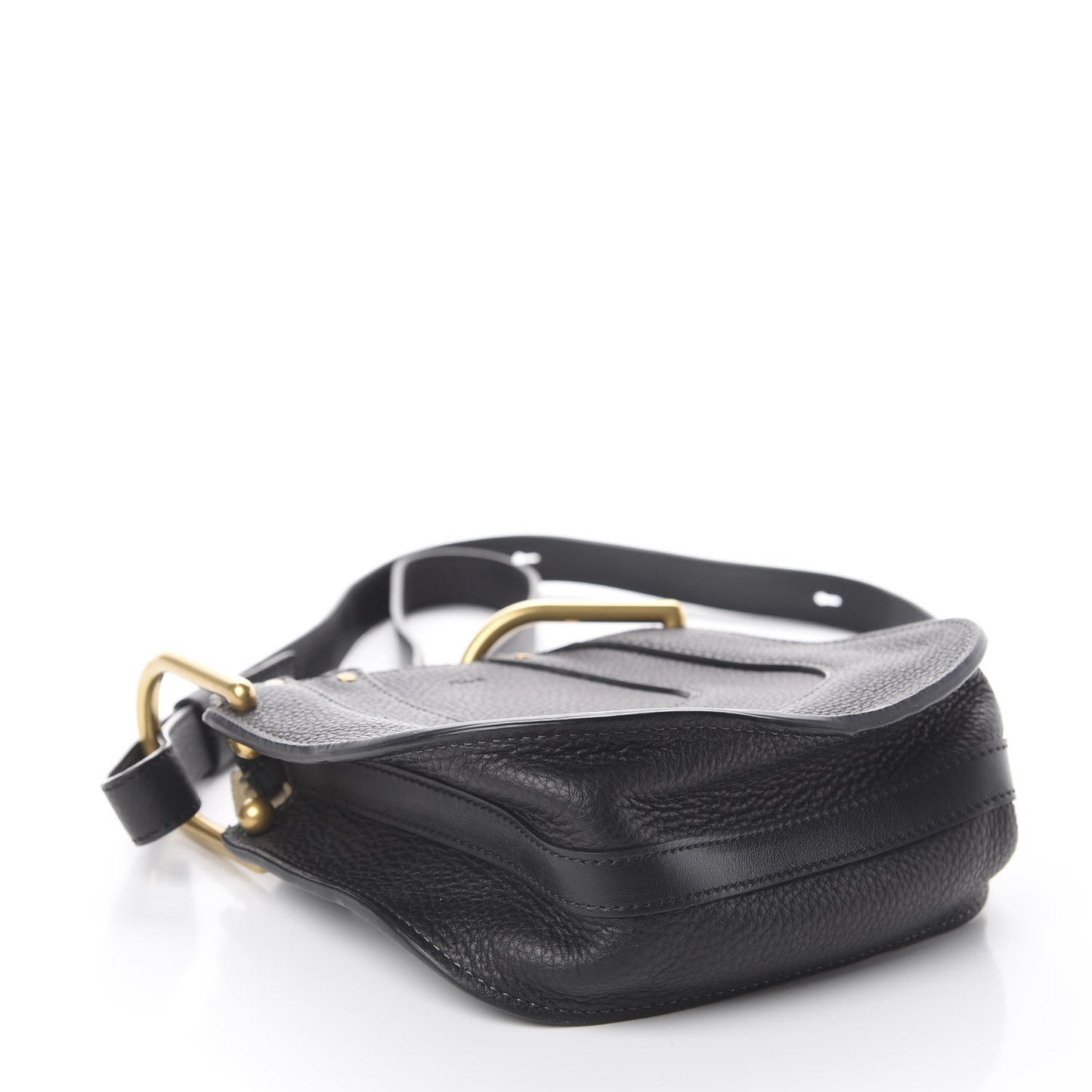 Grained Calfskin Nano Hayley Hobo Black