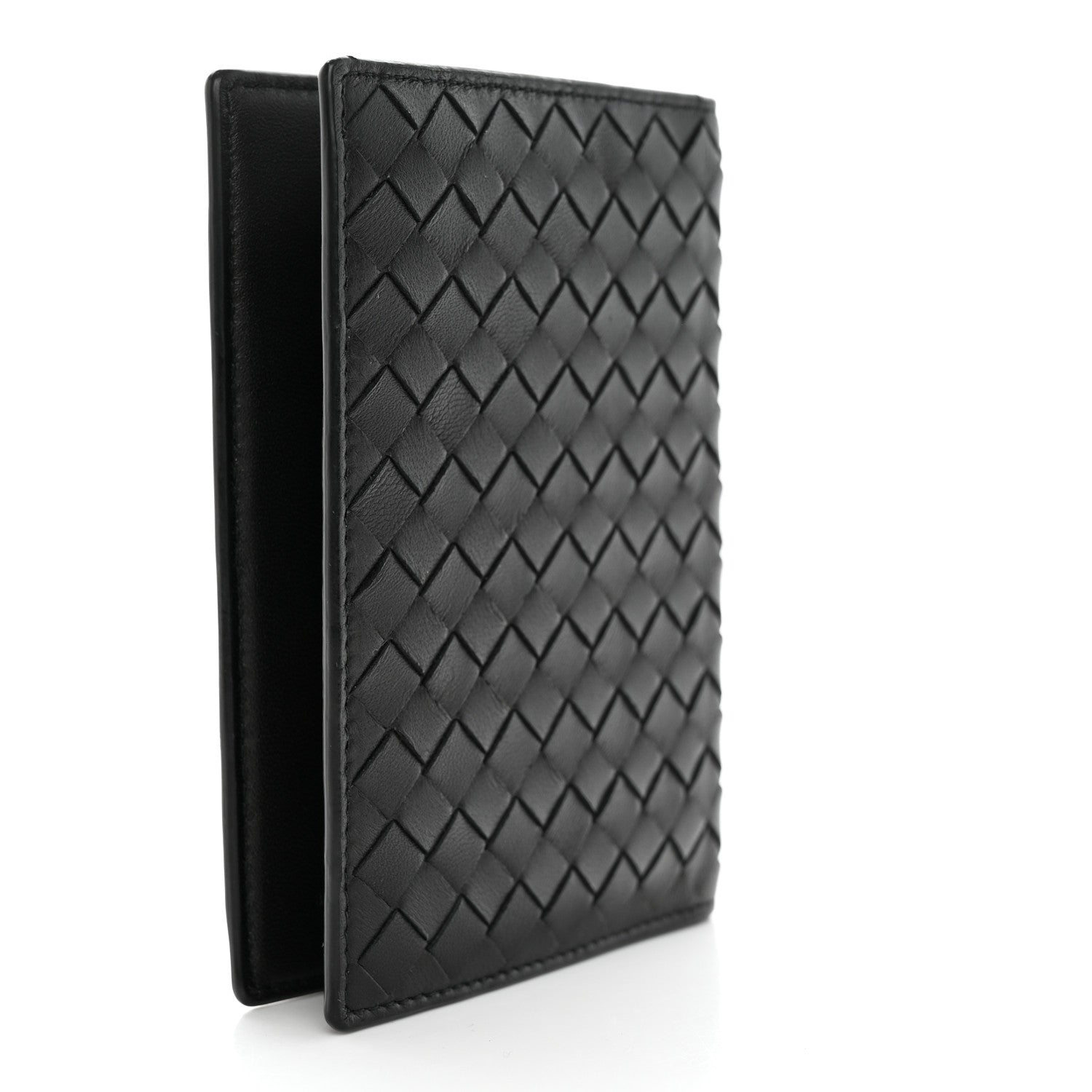 Bottega Veneta Nappa Intrecciato Passport Case Black 3 of 7