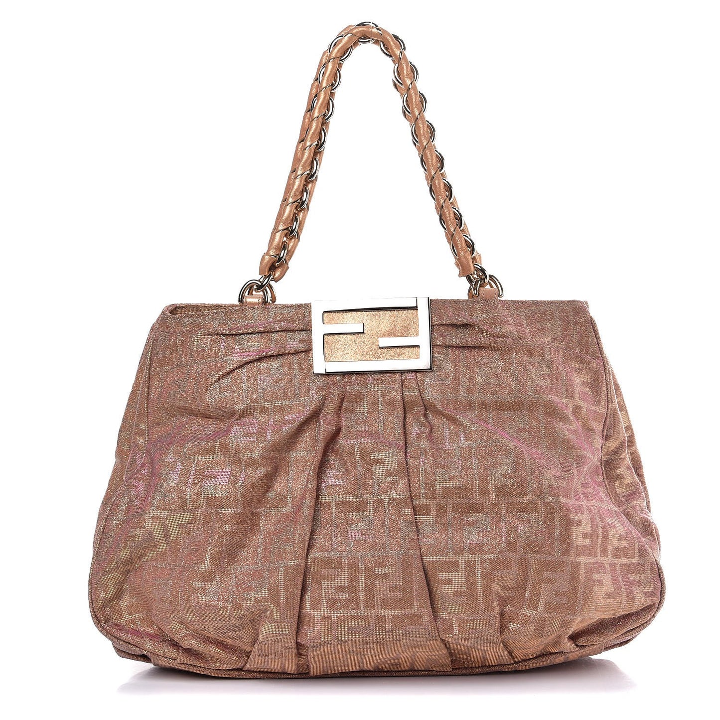 Metallic Lurex Zucca Mia Tote Arancio