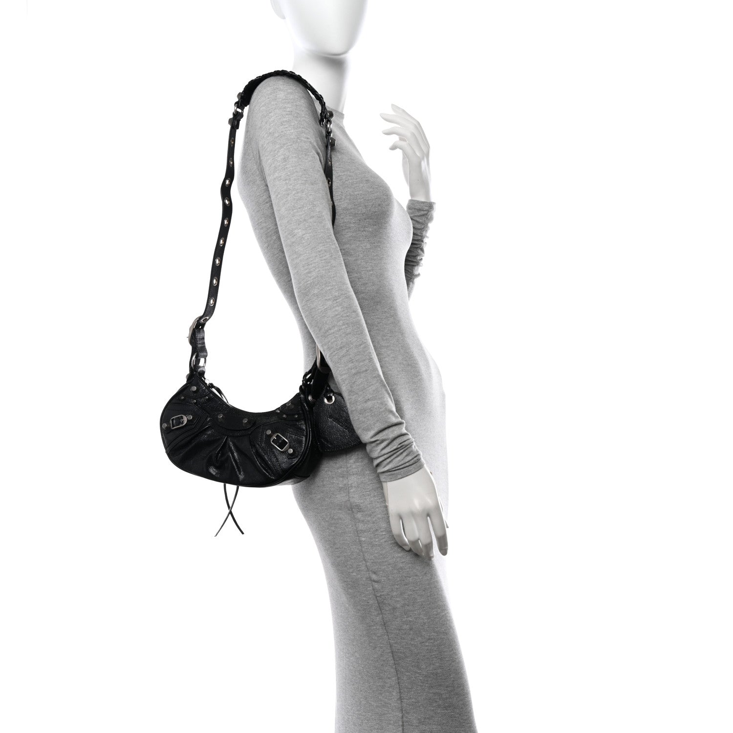 Balenciaga Agneau Arena Le Cagole Shoulder Bag XS Black 2 of 10