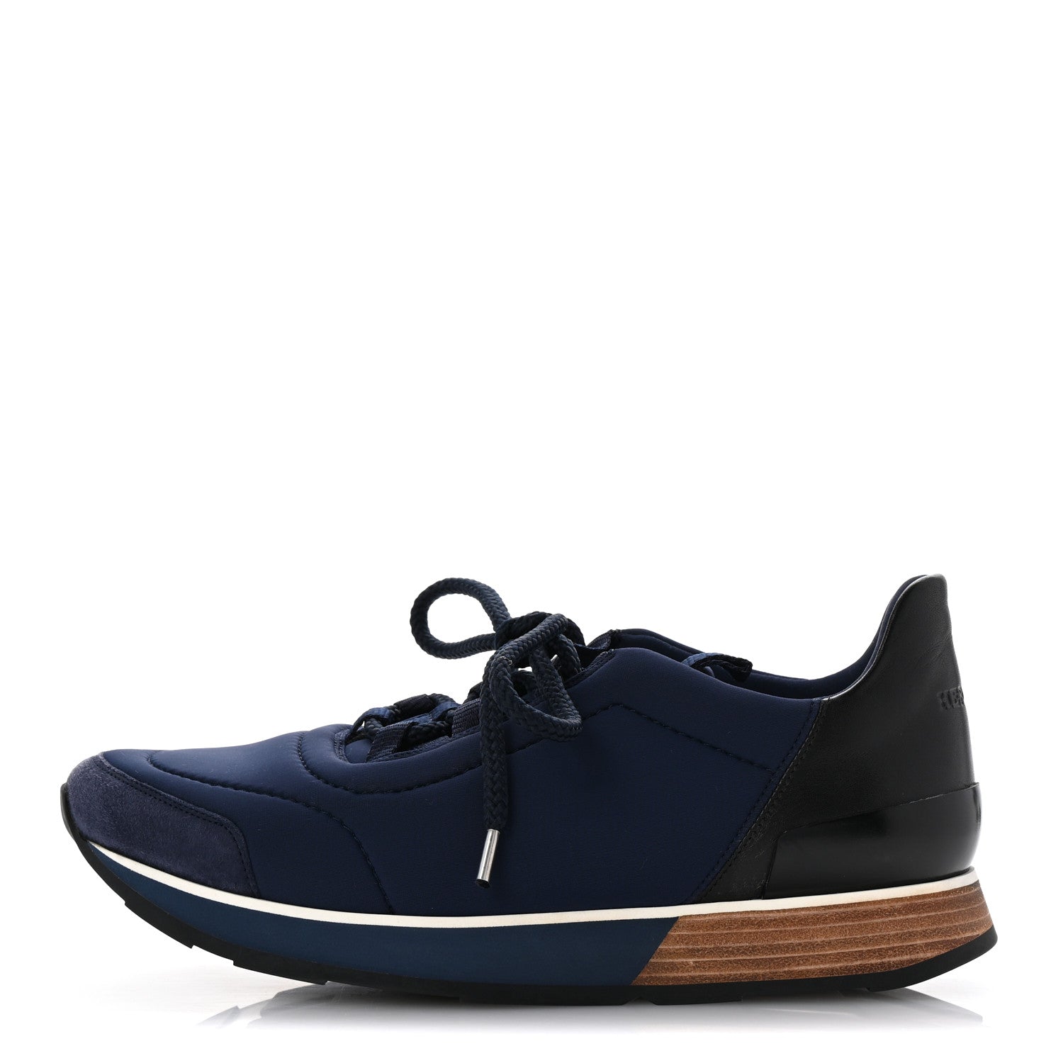 Hermes Technical Canvas Mens Miles Sneakers 40 Marine Black 1 of 11