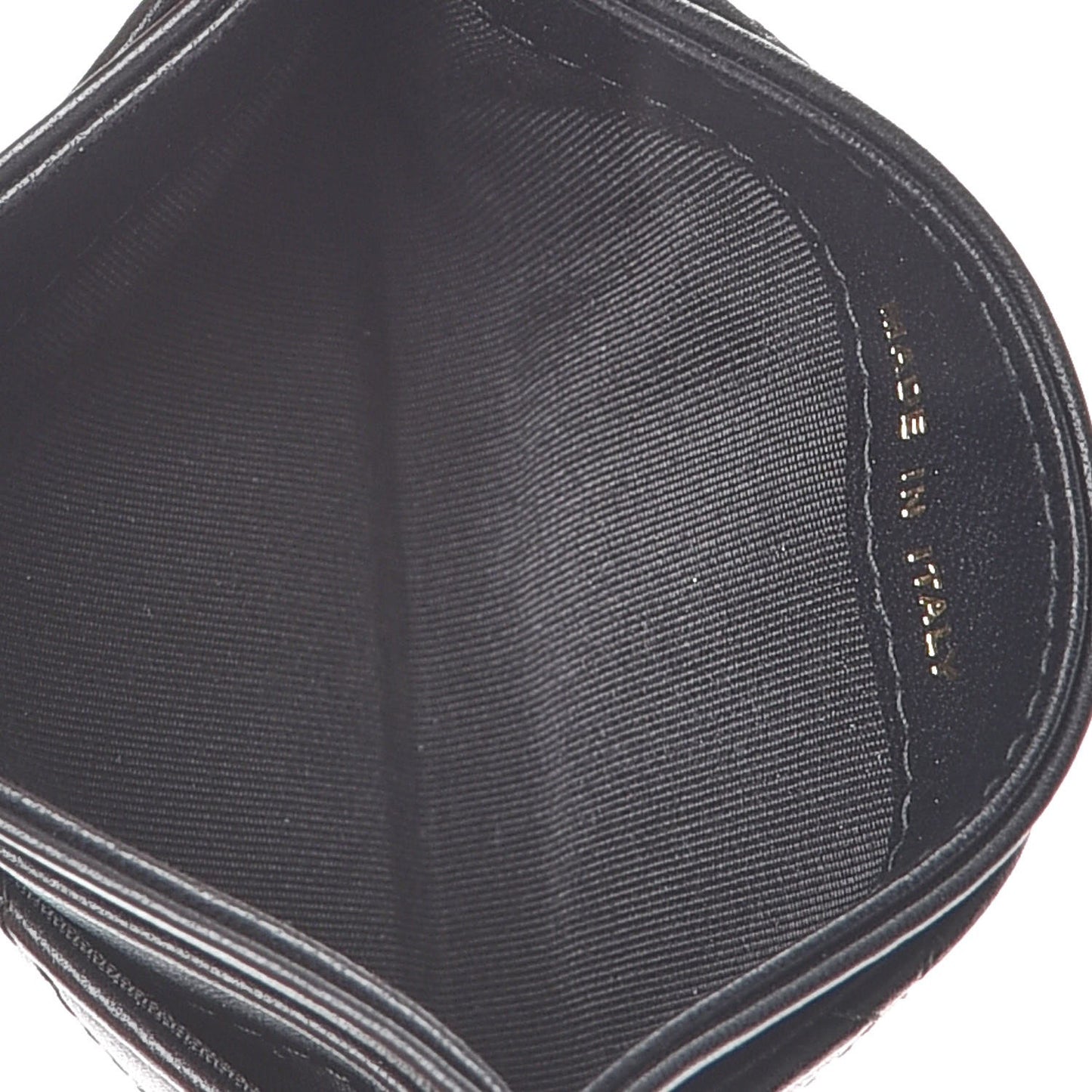 Lambskin Quilted CC Card Holder Black