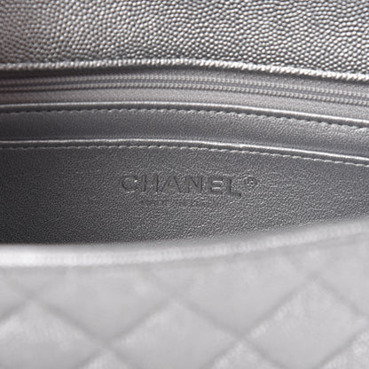 Chanel Metallic Caviar Quilted Mini Top Handle Rectangular Flap Silver 8 of 10