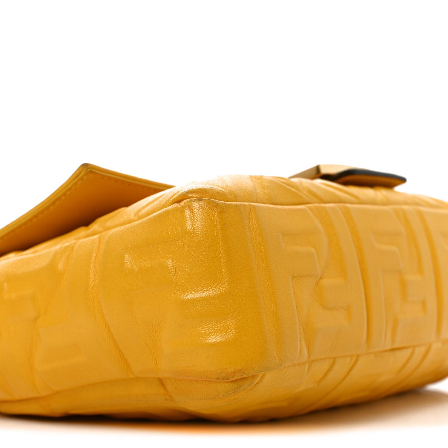 Fendi Nappa FF 1974 Embossed Baguette Mimosa 9 of 10