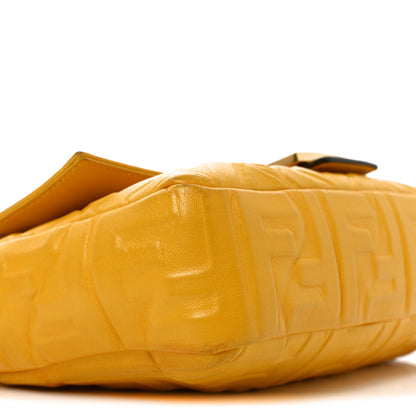 Fendi Nappa FF 1974 Embossed Baguette Mimosa 9 of 10