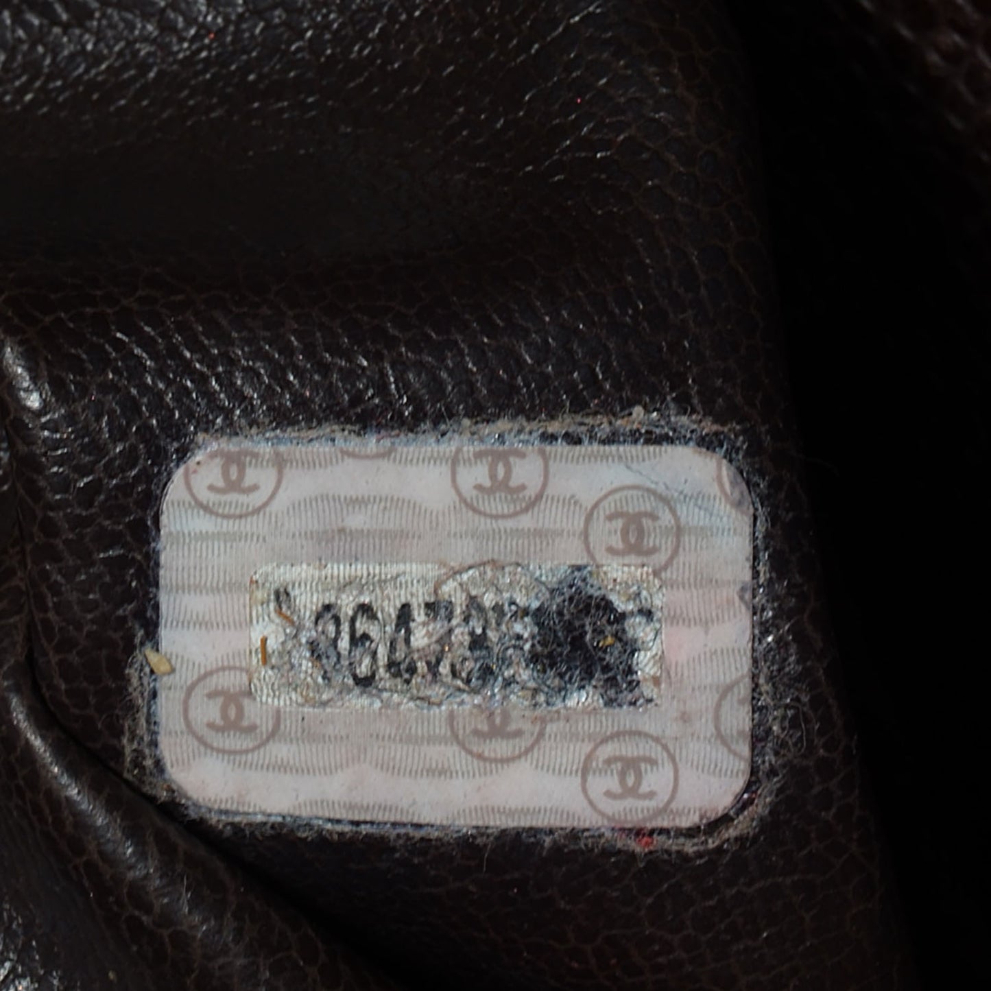 Caviar Flap Shoulder Bag Dark Brown