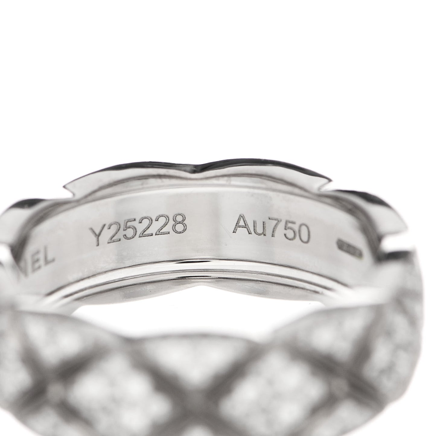 18K White Gold Diamond Small Coco Crush Pave Ring 52 6