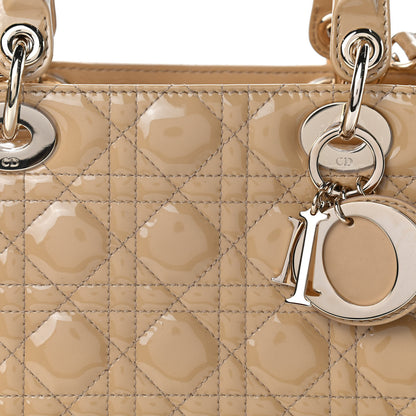 Christian Dior Patent Cannage Medium Lady Dior Dark Beige 9 of 9