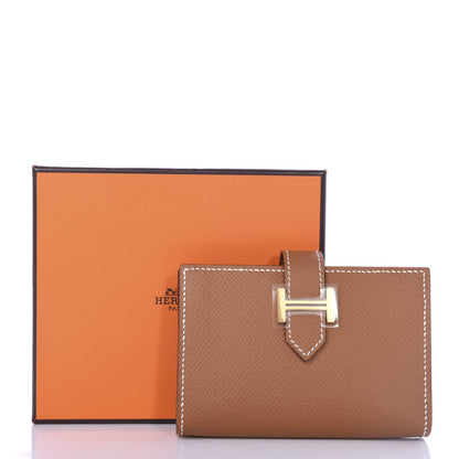 Hermes Epsom Bearn Card Holder Wallet Gold 7 of 7
