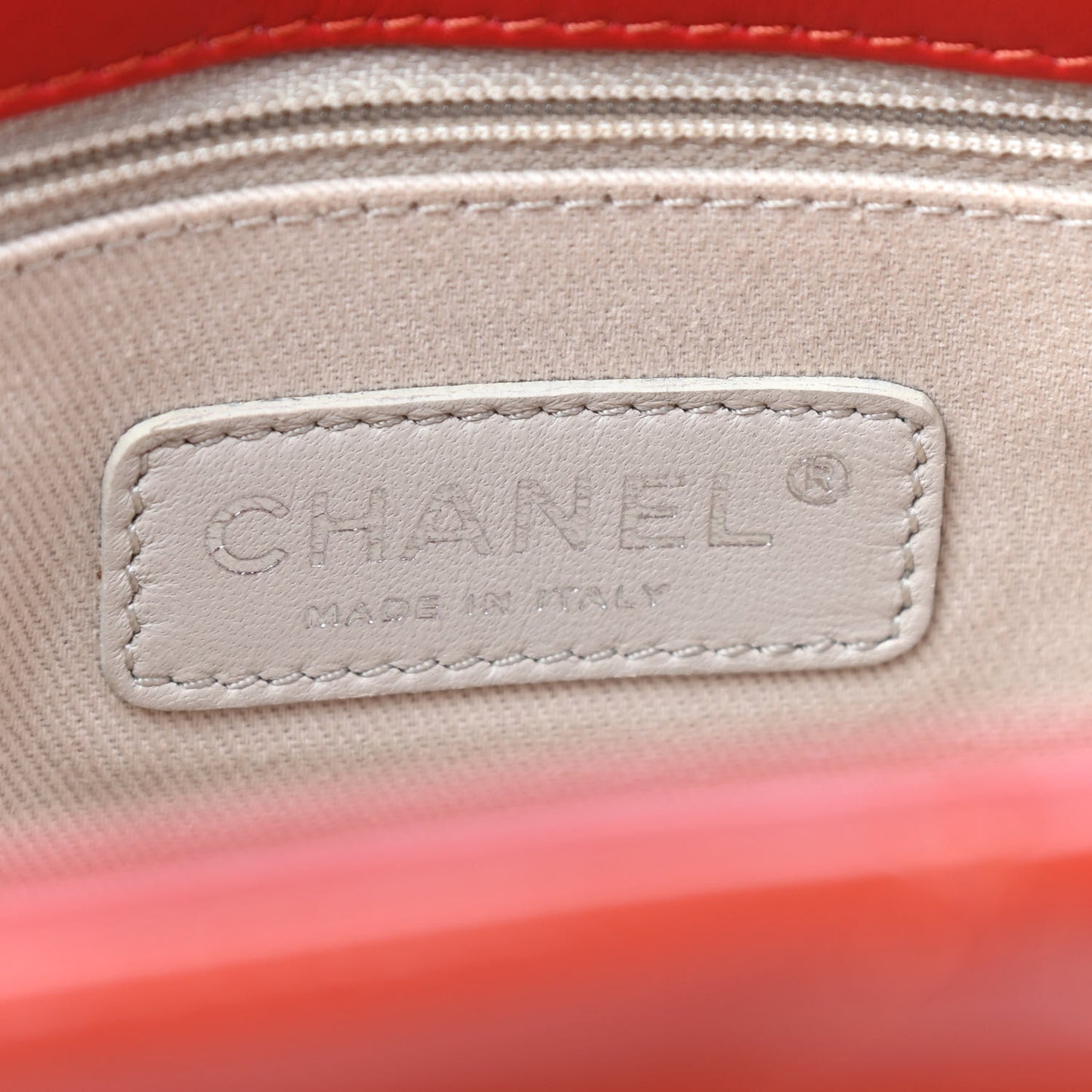 Patent Quilted Timeless CC Soft Tote Red