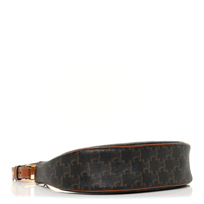 Celine Triomphe Canvas Calfskin Ava Shoulder Bag Tan 4 of 12