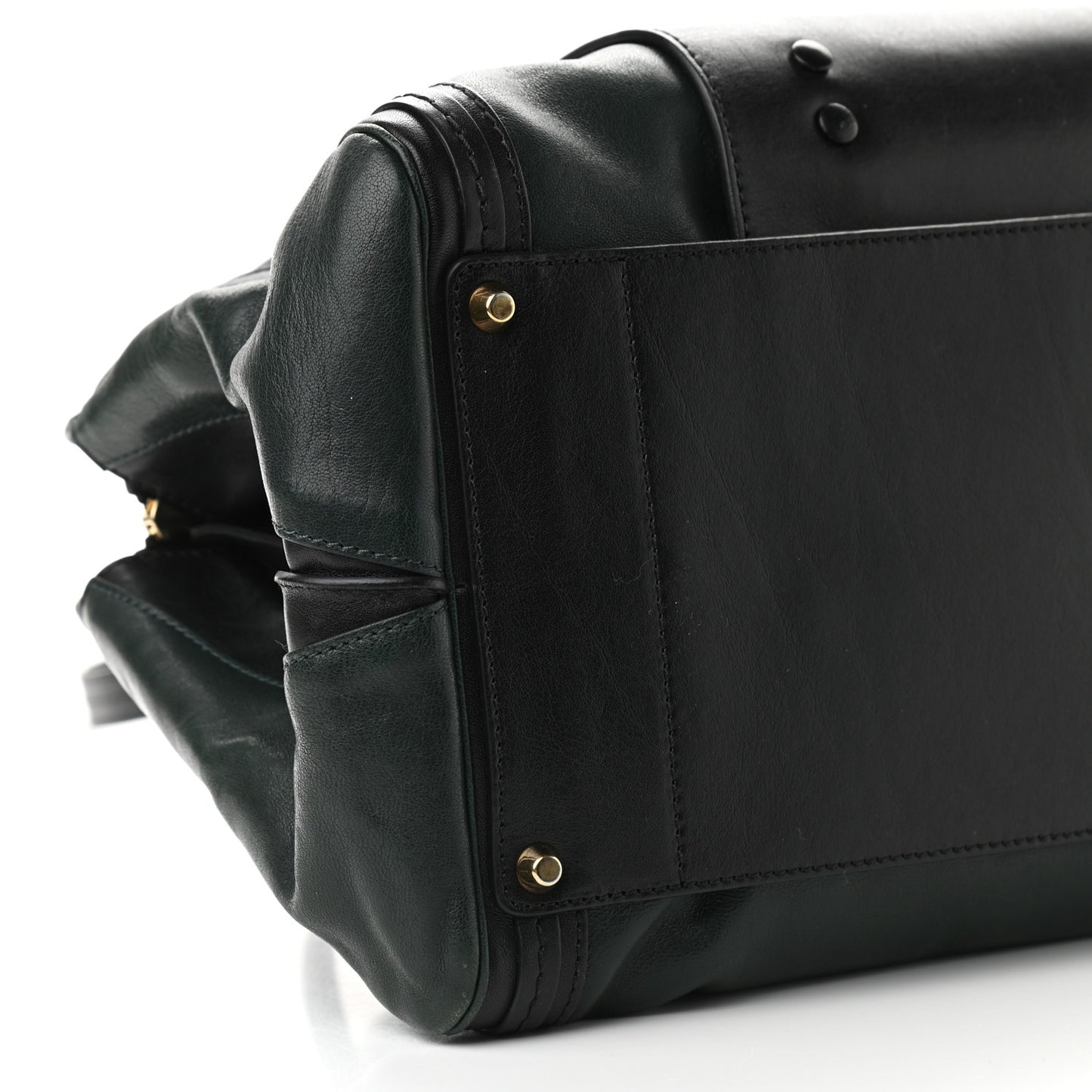 Calfskin Medium Alice Satchel Fir Green Black
