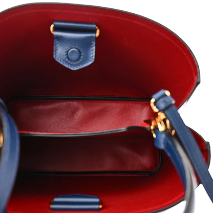 Prada Saffiano Cuir Medium Panier Bucket Bag Bleuette 5 of 11