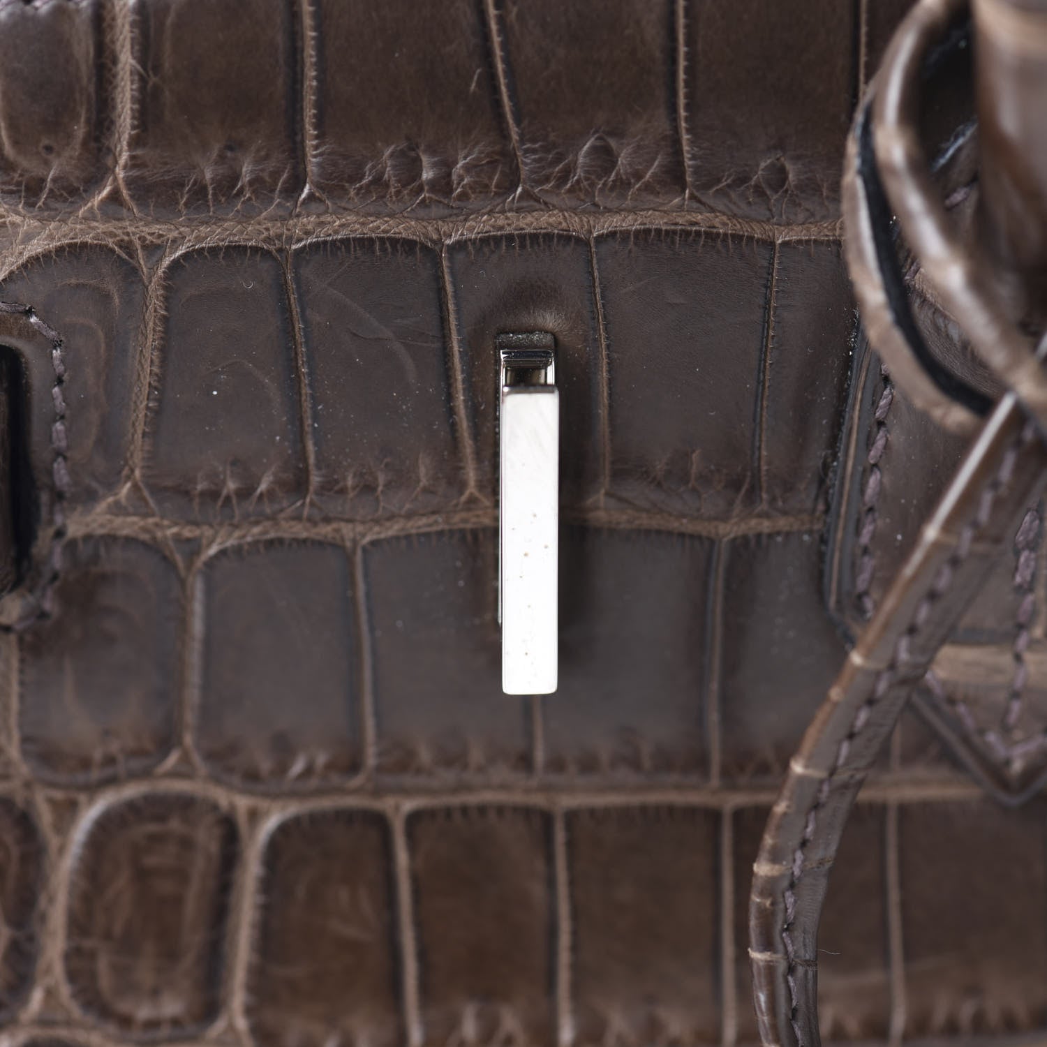 Hermes Matte Niloticus Crocodile Birkin 30 Gris Elephant 29 of 38