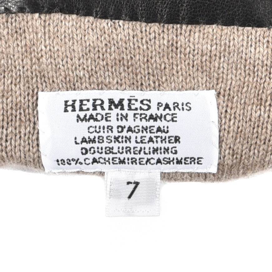 Lambskin Cashmere Dream Love Gloves 7 Black