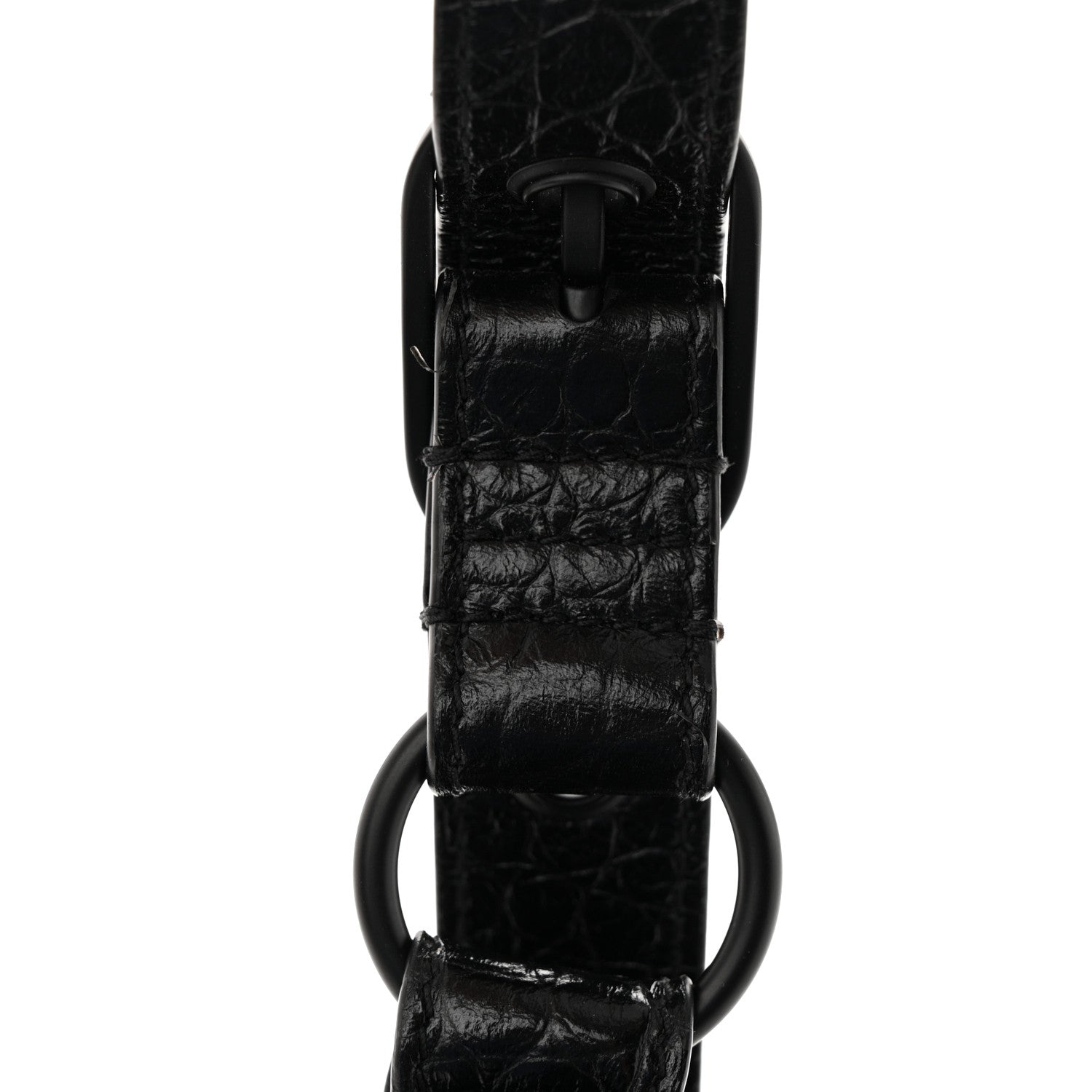 Balenciaga Extra Supple Calfskin Crocodile Embossed Monochrome Small Le Cagole Shoulder Bag Black 10 of 12