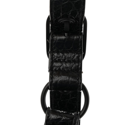 Balenciaga Extra Supple Calfskin Crocodile Embossed Monochrome Small Le Cagole Shoulder Bag Black 10 of 12