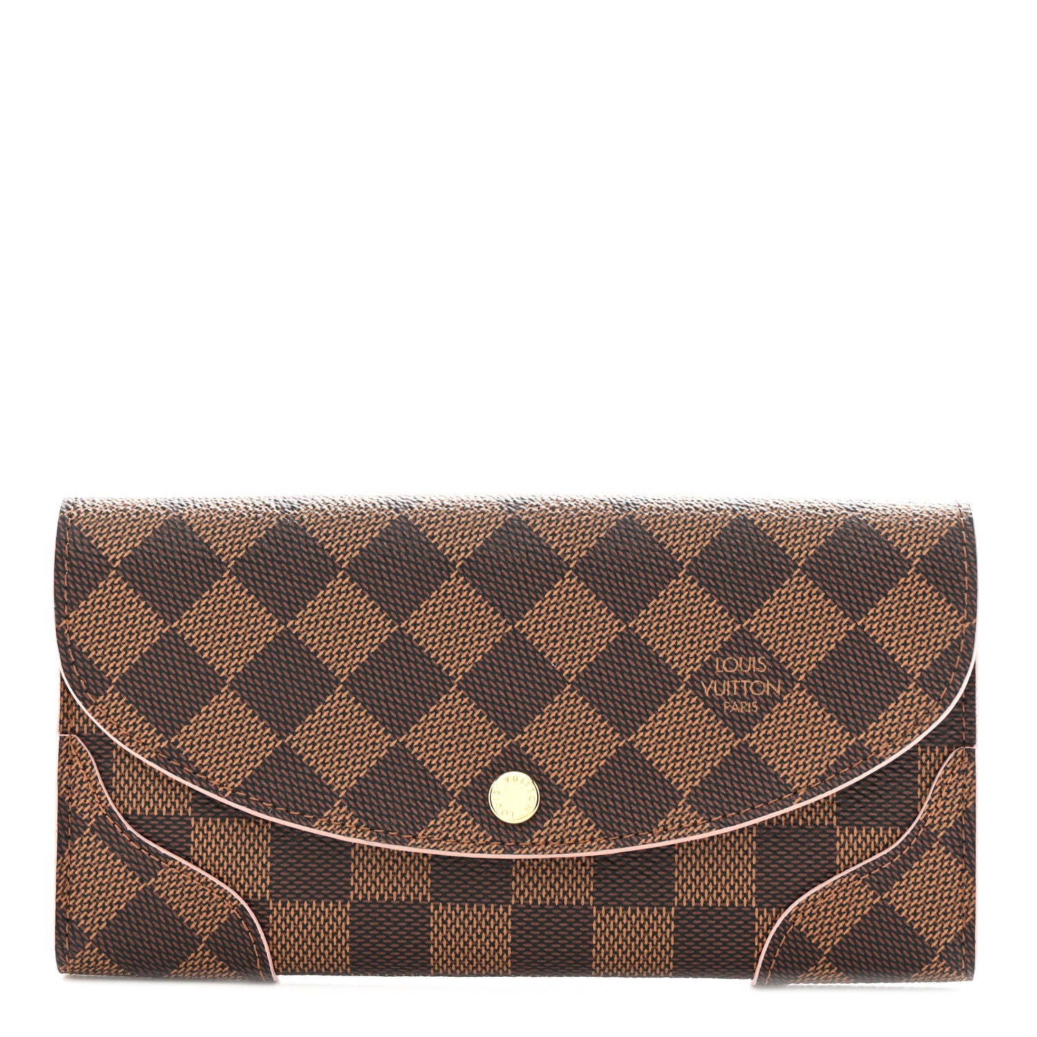 Louis Vuitton Damier Ebene Caissa Wallet Rose Ballerine 1 of 6