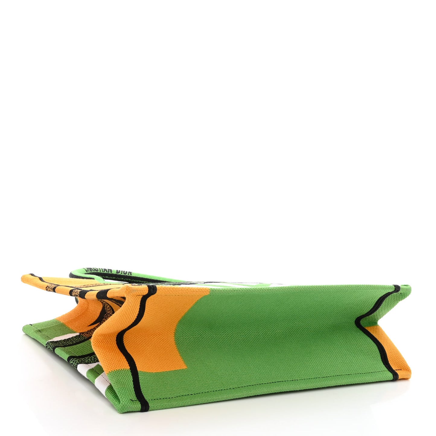 Canvas Embroidered Medium Jungle Pop Book Tote Green Multicolor