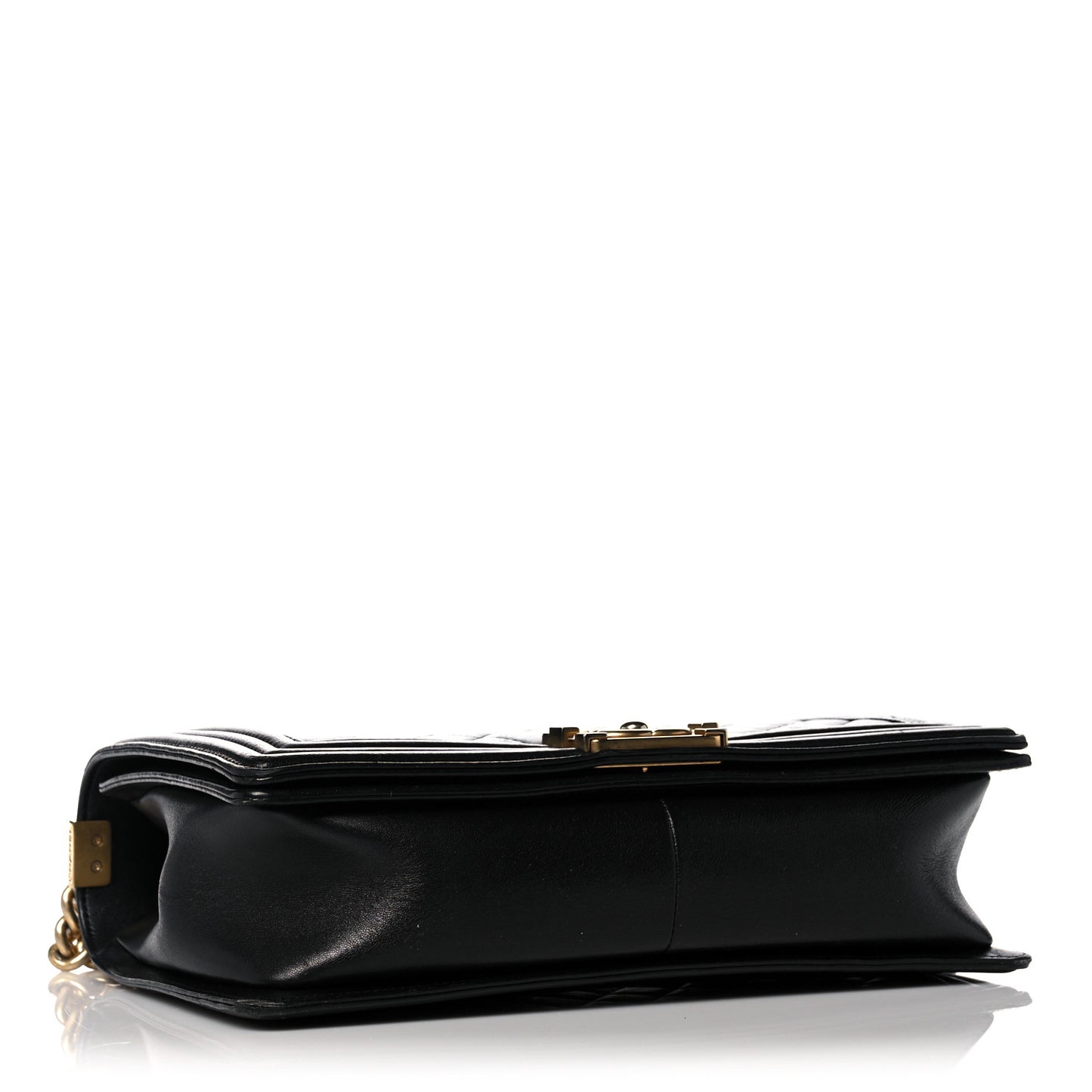 Lambskin Quilted New Medium Boy Flap Black
