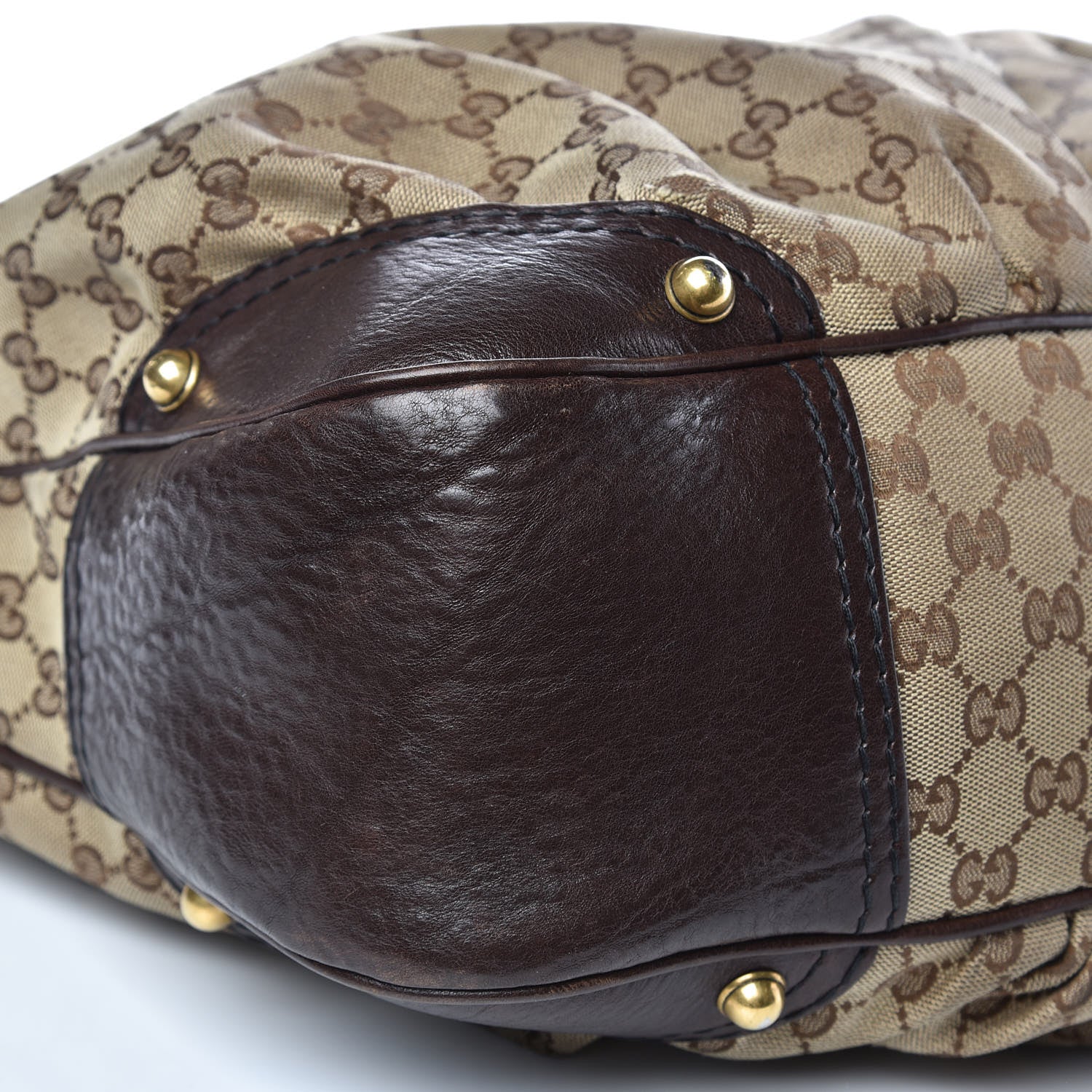 Gucci Monogram Large Jockey Hobo Dark Brown 8 of 16