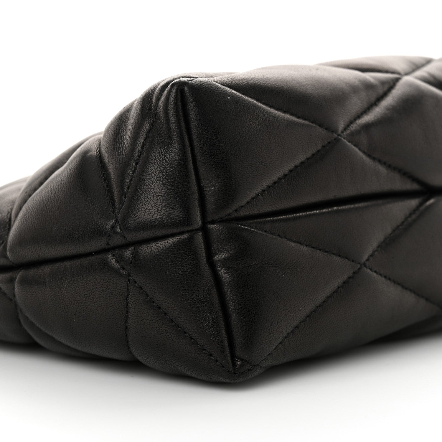 Saint Laurent Lambskin Monogram Medium Sade Puffer Pouch Black 9 of 11