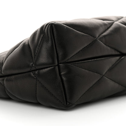 Saint Laurent Lambskin Monogram Medium Sade Puffer Pouch Black 9 of 11