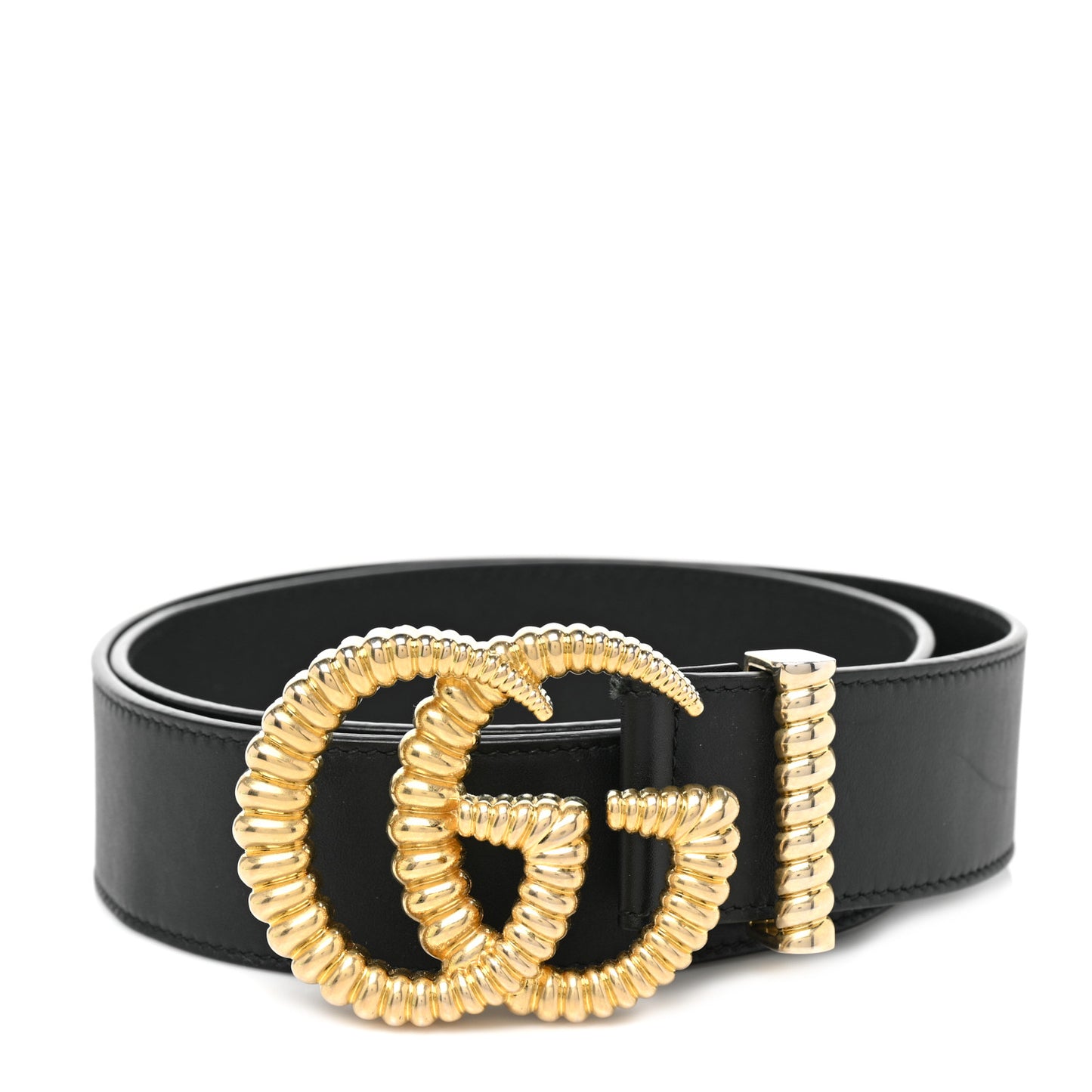 Moon Calfskin Torchon Double G 40mm Belt 85 34 Black
