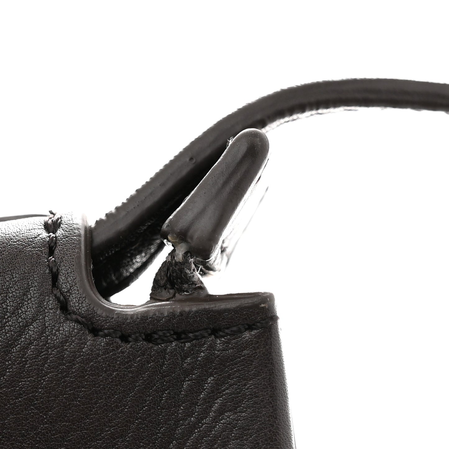 Grained Calfskin Rene Crossbody Dark Brown